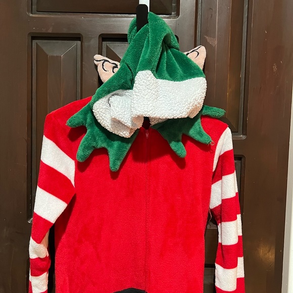 Secret Treasures Womens Extra Small Elf Christmas Ugly  Hooded Pajama Costume XS - Picture 4 of 6